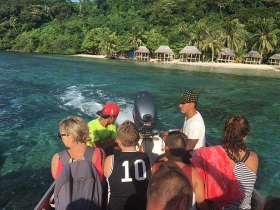 boat ride to Turtle Island