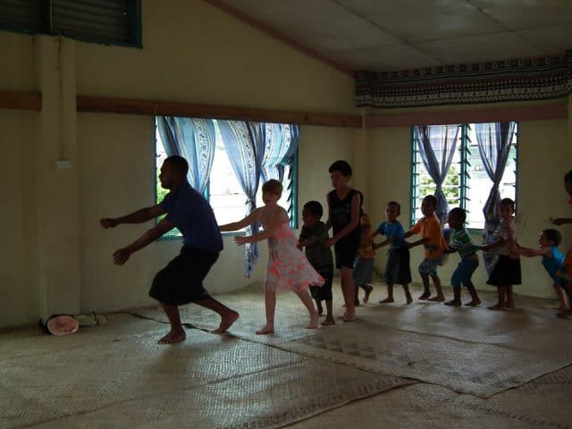 Fun with the locals at a village